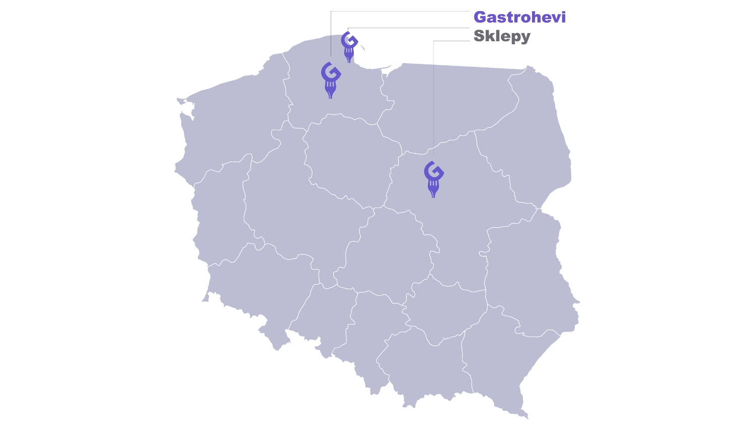 Mapa sklepów Gastrohevi